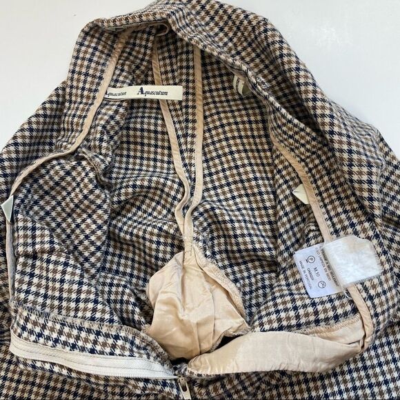 Vintage Aquascutum High Waisted Wool Check Plaid Ankle Pant - Picture 8 of 16